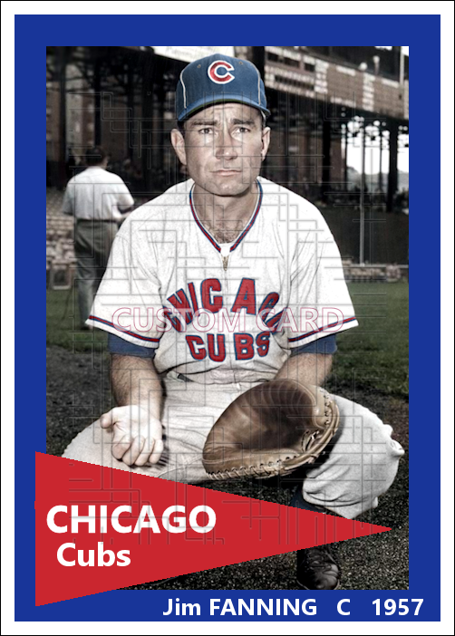 Jim Fanning - 1957 Chicago Cubs - choose a size & style