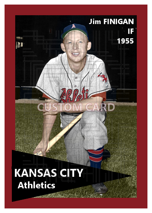Jim Finigan - 1955 Kansas City Athletics - choose a size & style