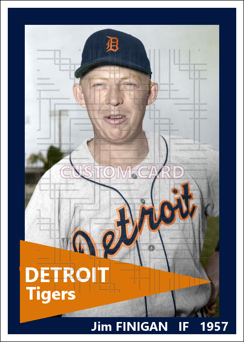 Jim Finigan - 1957 Detroit Tigers - choose a size & style