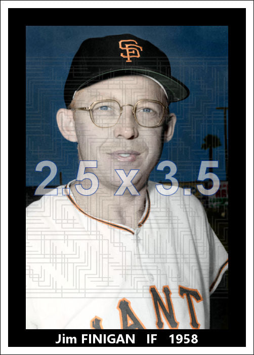 Jim Finigan - 1958 San Francisco Giants - choose a size & style
