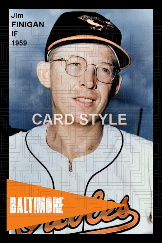 Jim Finigan - 1959 Baltimore Orioles - choose a size & style