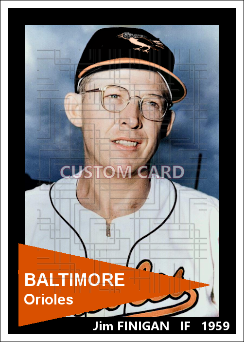 Jim Finigan - 1959 Baltimore Orioles - choose a size & style