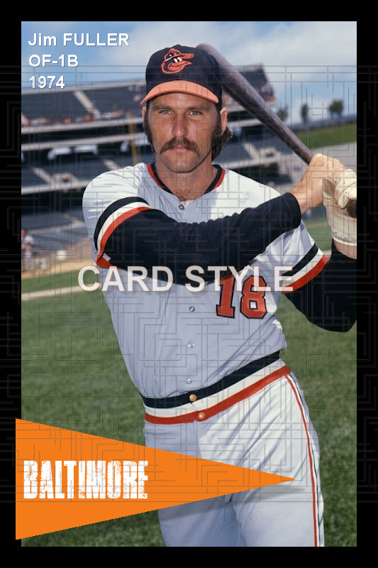 Jim Fuller - 1974 Baltimore Orioles - choose a size & style