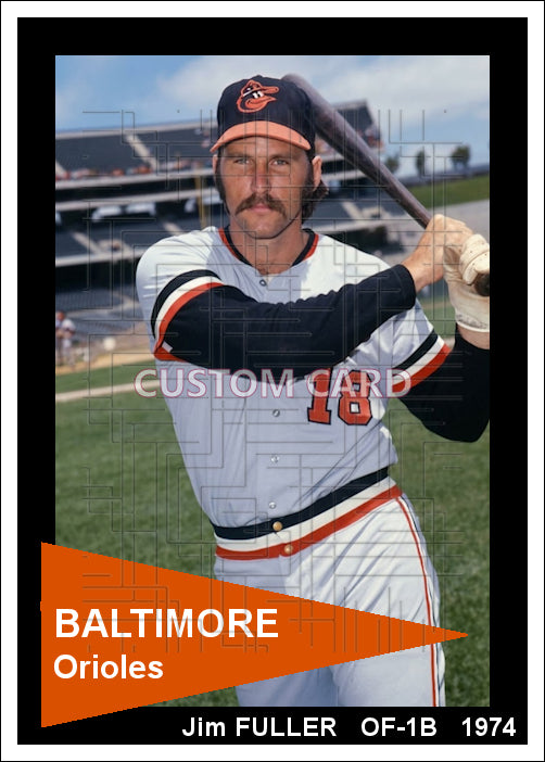 Jim Fuller - 1974 Baltimore Orioles - choose a size & style