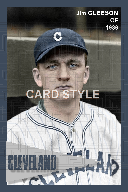 Jim Gleeson - 1936 Cleveland Indians - choose a size & style