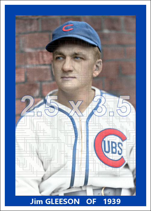 Jim Gleeson - 1939 Chicago Cubs - choose a size & style