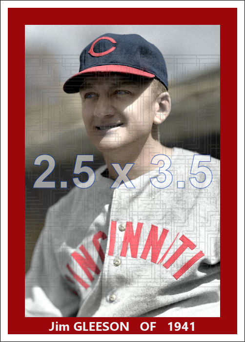 Jim Gleeson - 1941 Cincinnati Reds - choose a size & style