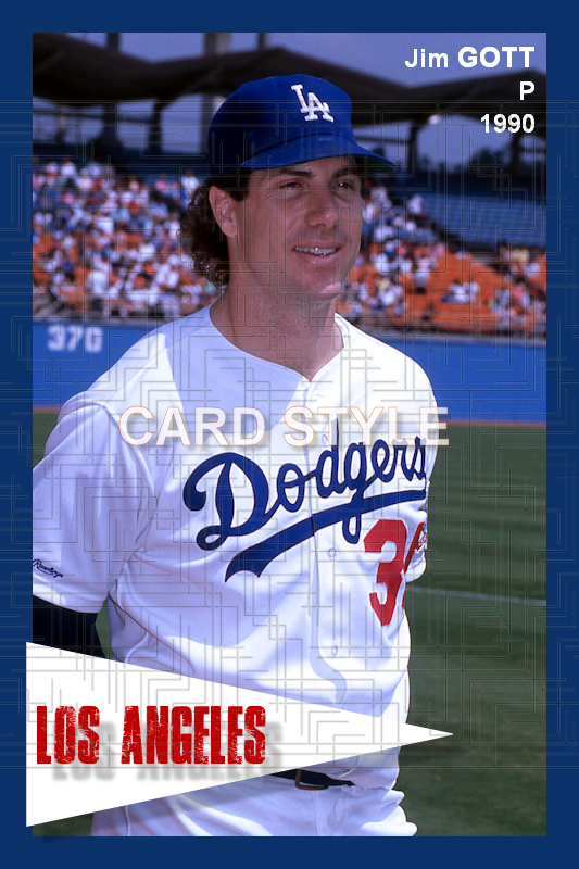 Jim Gott - 1990 Los Angeles Dodgers - choose a size & style