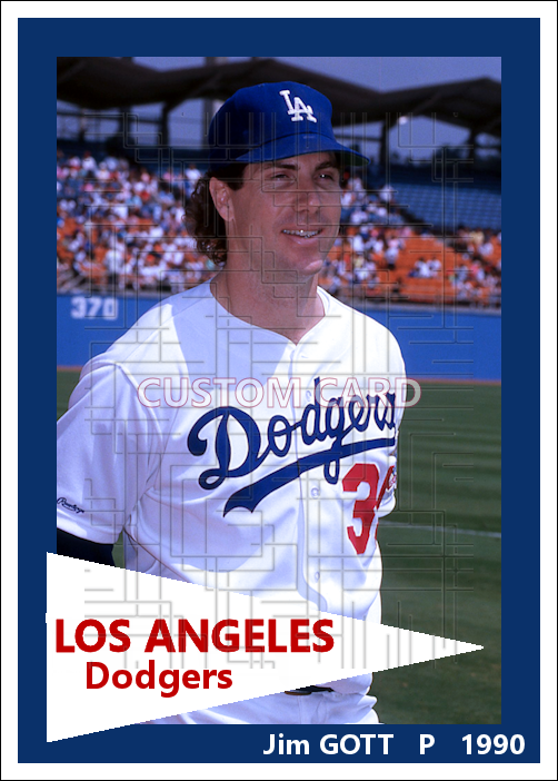 Jim Gott - 1990 Los Angeles Dodgers - choose a size & style