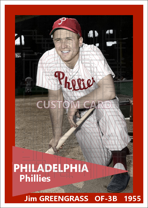 Jim Greengrass - 1955 Philadelphia Phillies - choose a size & style