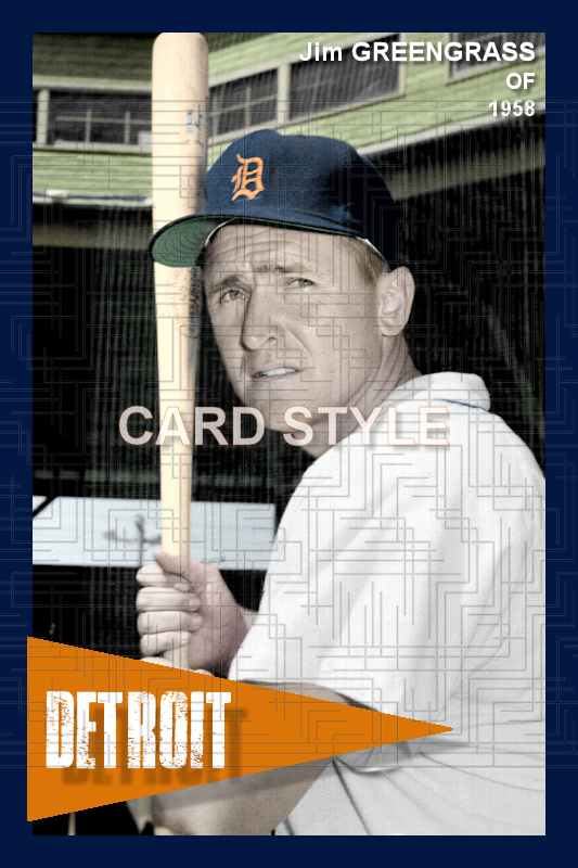 Jim Greengrass - 1958 Detroit Tigers - choose a size & style