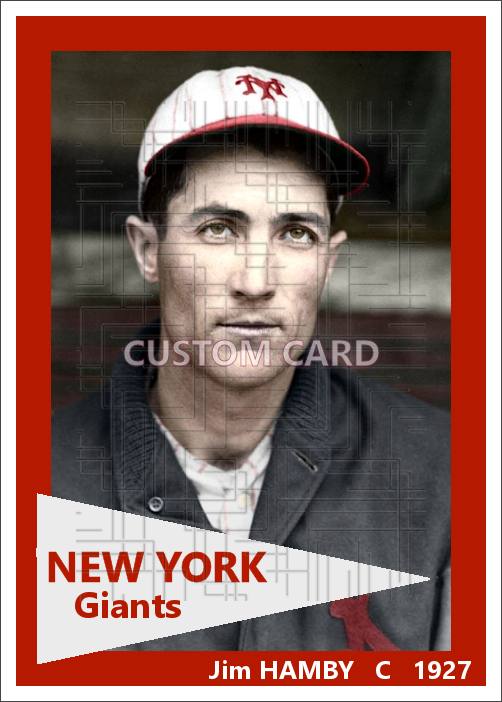 Jim Hamby - 1927 New York Giants - choose a size & style