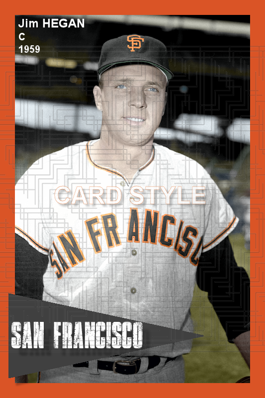 Jim Hegan - 1959 San Francisco Giants - choose a size & style