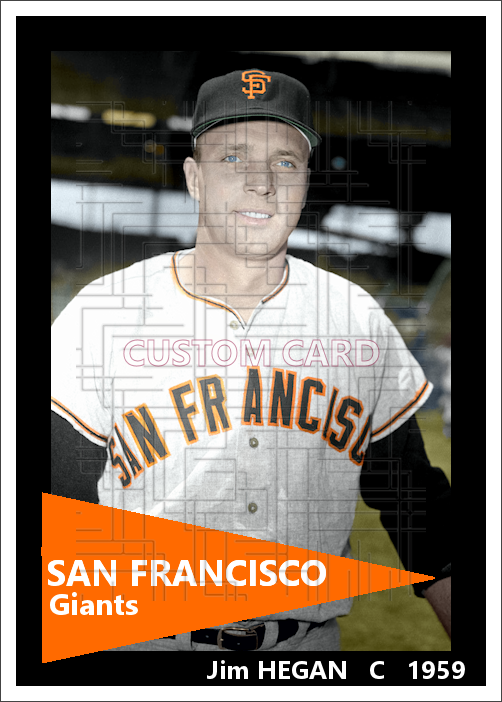 Jim Hegan - 1959 San Francisco Giants - choose a size & style