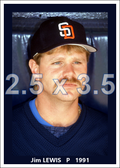 Jim Lewis - 1991 San Diego Padres - choose a size & style