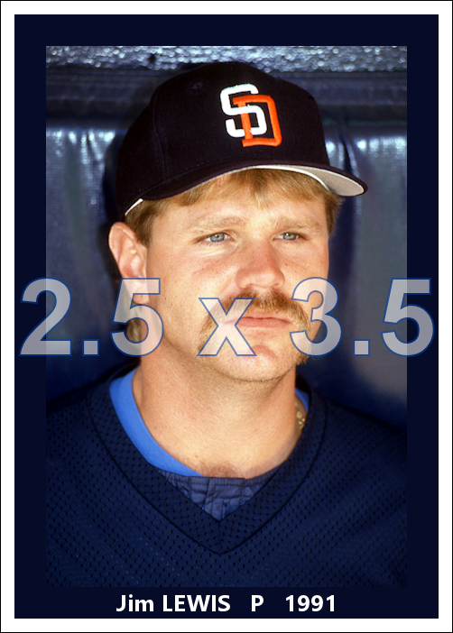 Jim Lewis - 1991 San Diego Padres - choose a size & style