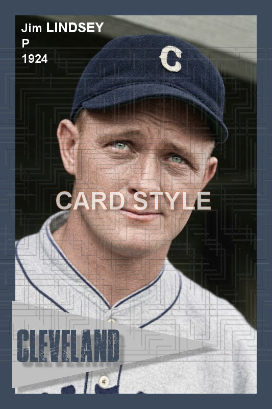 Jim Lindsey - 1924 Cleveland Indians - choose a size & style