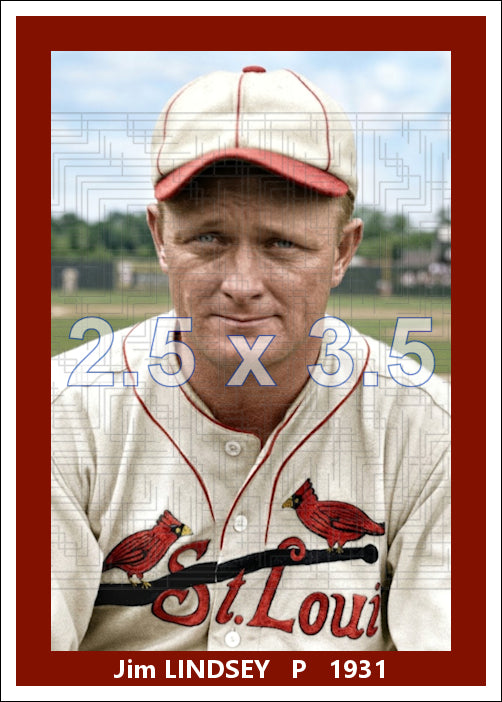 Jim Lindsey - 1931 St. Louis Cardinals - choose a size & style