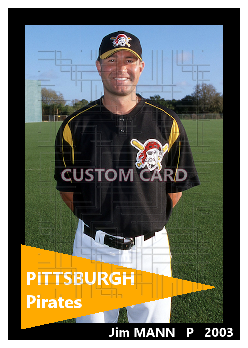 Jim Mann - 2003 Pittsburgh Pirates - choose a size & style