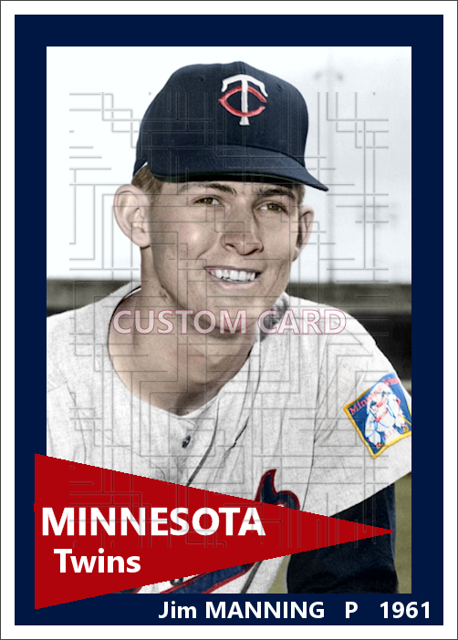 Jim Manning - 1962 Minnesota Twins - choose a size & style