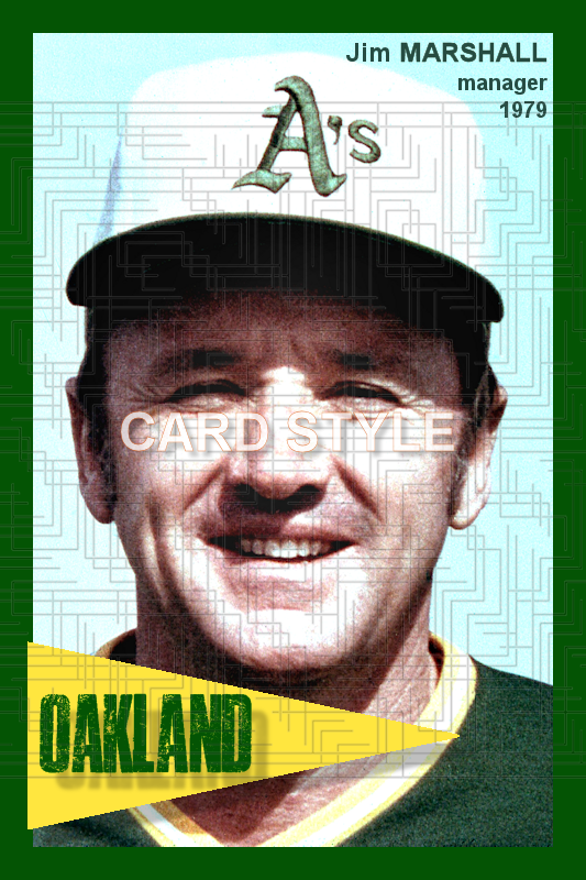 Jim Marshall - 1979 Oakland Athletics - choose a size & style