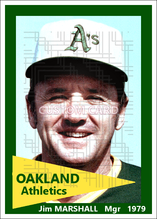Jim Marshall - 1979 Oakland Athletics - choose a size & style