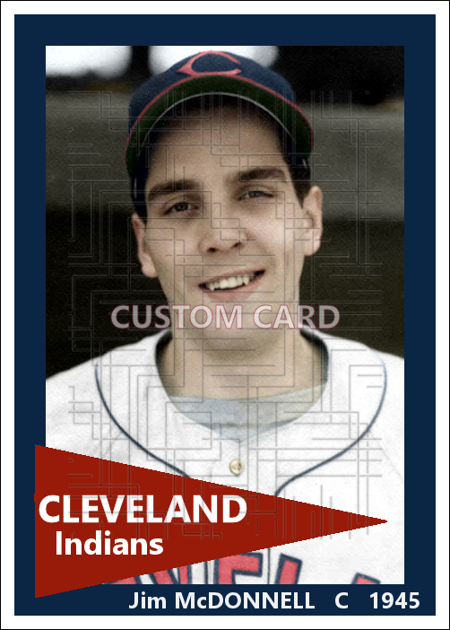 Jim McDonnell - 1945 Cleveland Indians - choose a size & style