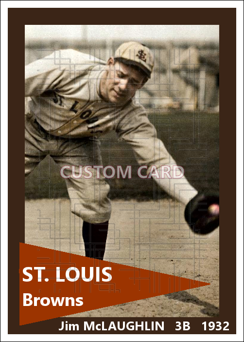 Jim McLaughlin - 1932 St. Louis Browns - choose a size & style