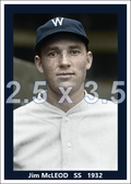 Jim McLeod - 1932 Washington Senators - choose a size & style