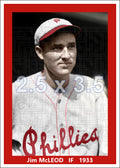 Jim McLeod - 1933 Philadelphia Phillies - choose a size & style