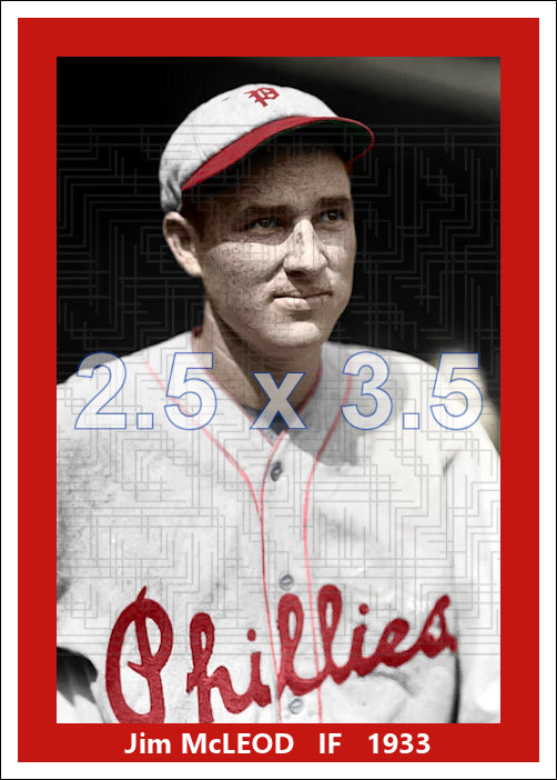 Jim McLeod - 1933 Philadelphia Phillies - choose a size & style