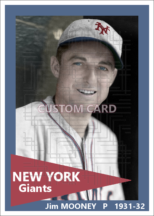 Jim Mooney - 1931-32 New York Giants - choose a size & style