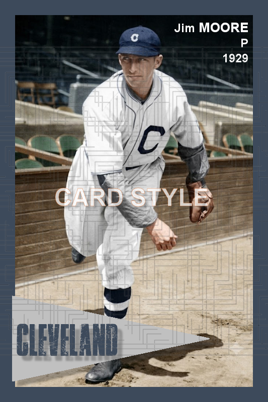 Jim Moore - 1929 Cleveland Indians - choose a size & style