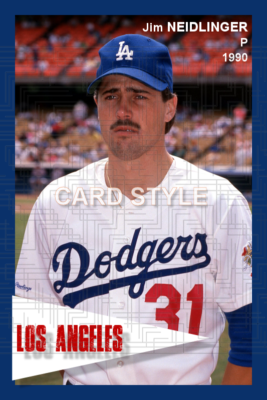 Jim Neidlinger - 1990 Los Angeles Dodgers - choose a size & style