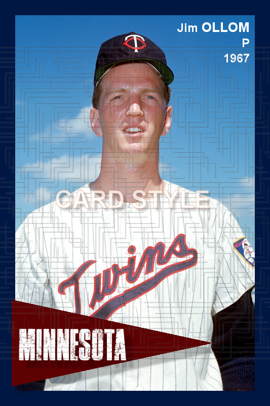 Jim Ollom - 1967 Minnesota Twins - choose a size & style