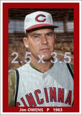Jim Owens - 1963 Cincinnati Reds - choose a size & style