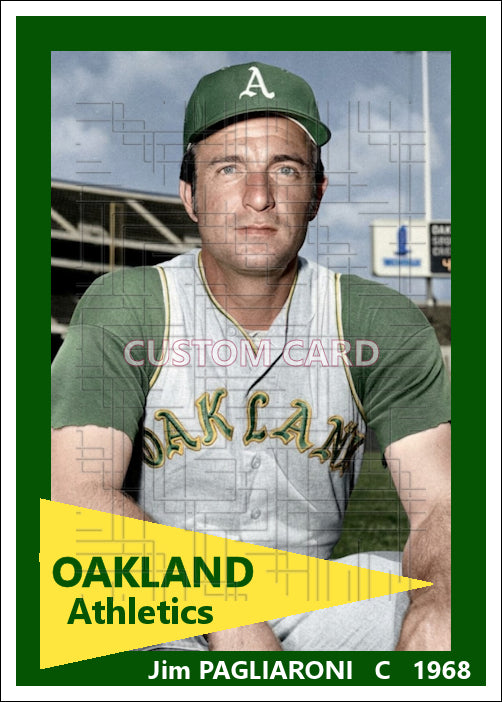 Jim Pagliaroni - 1968 Oakland Athletics - choose a size & style