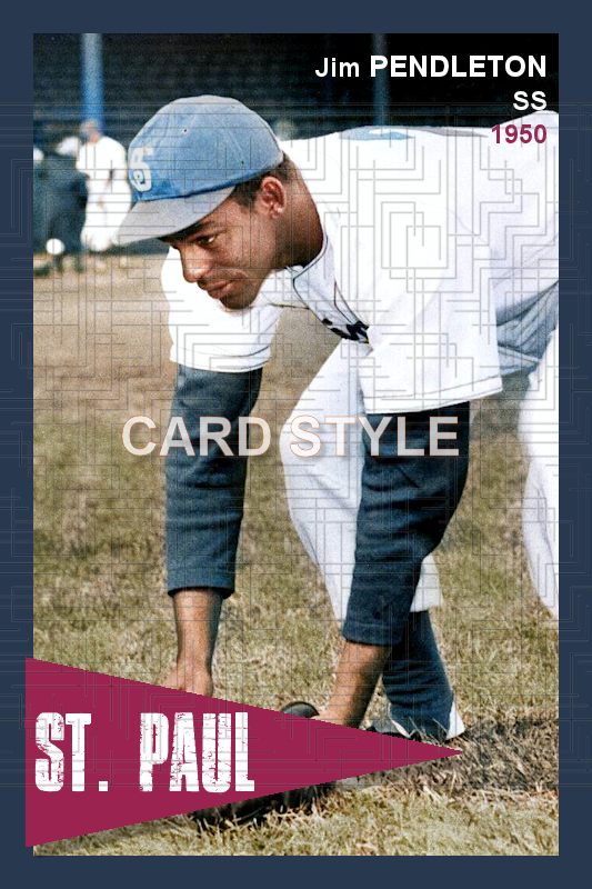 Jim Pendleton - 1950 St. Paul Saints - choose a size & style