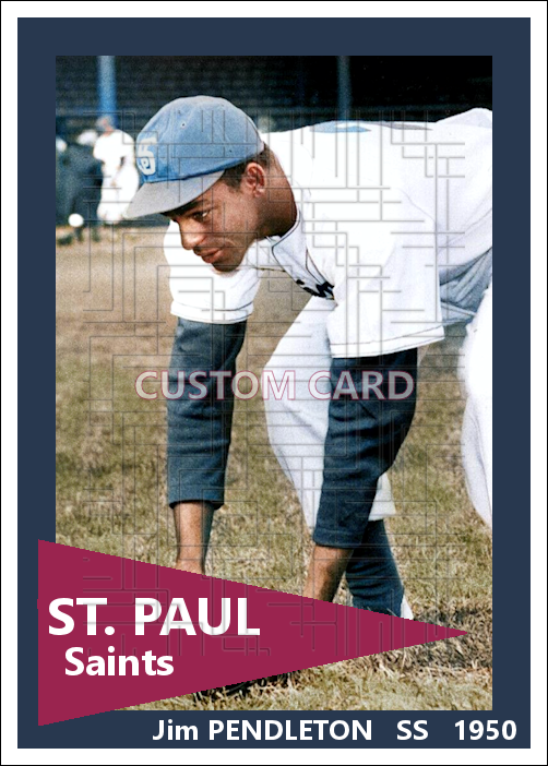 Jim Pendleton - 1950 St. Paul Saints - choose a size & style