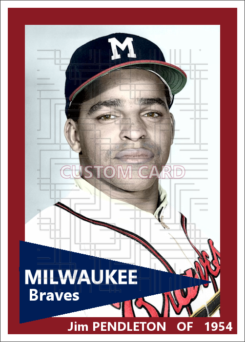Jim Pendleton - 1954 Milwaukee Braves - choose a size & style