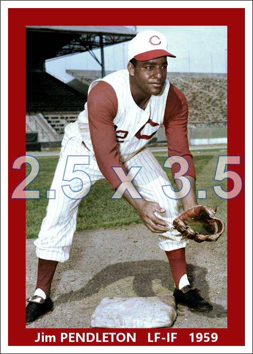 Jim Pendleton - 1959 Cincinnati Reds - choose a size & style