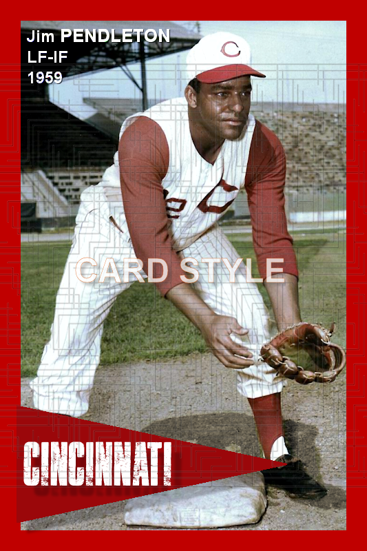 Jim Pendleton - 1959 Cincinnati Reds - choose a size & style