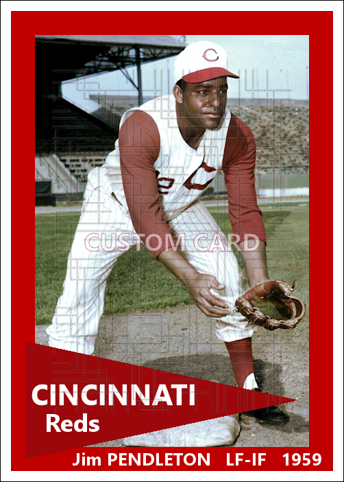 Jim Pendleton - 1959 Cincinnati Reds - choose a size & style