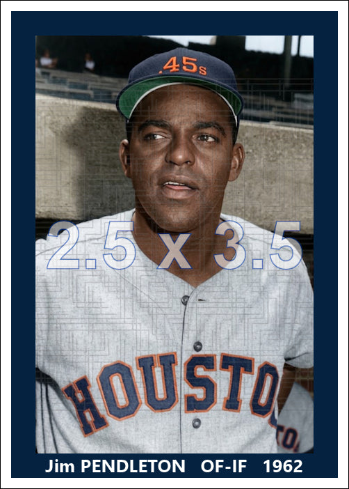 Jim Pendleton - 1962 Houston Colt .45s - choose a size & style