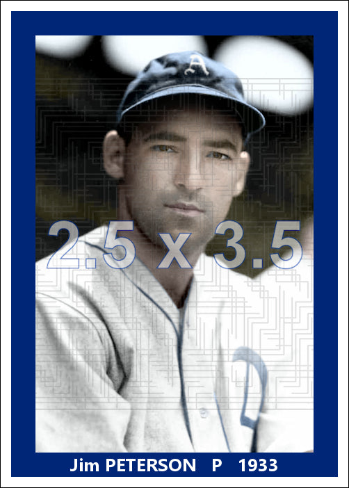 Jim Peterson - 1933 Philadelphia Athletics - choose a size & style