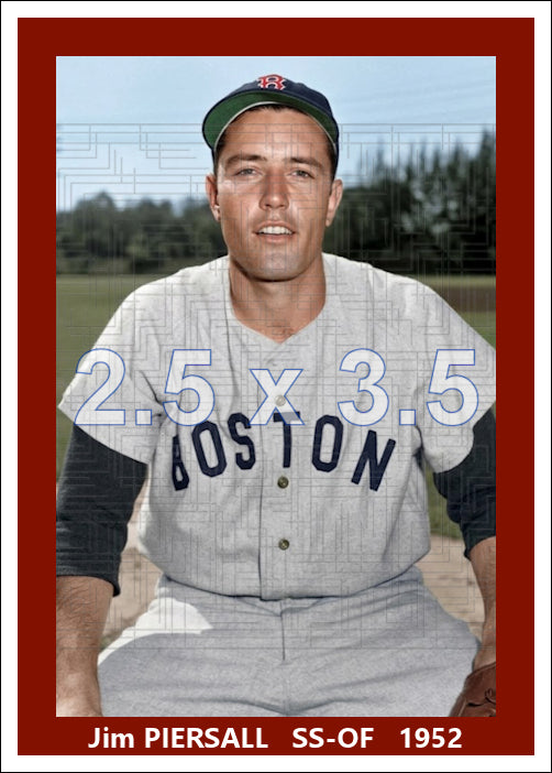 Jim Piersall - 1952 Boston Red Sox - choose a size & style
