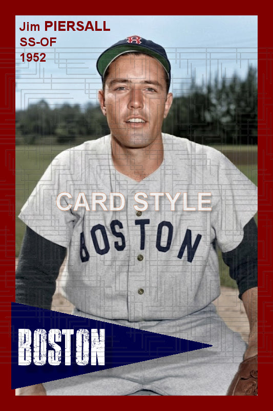 Jim Piersall - 1952 Boston Red Sox - choose a size & style