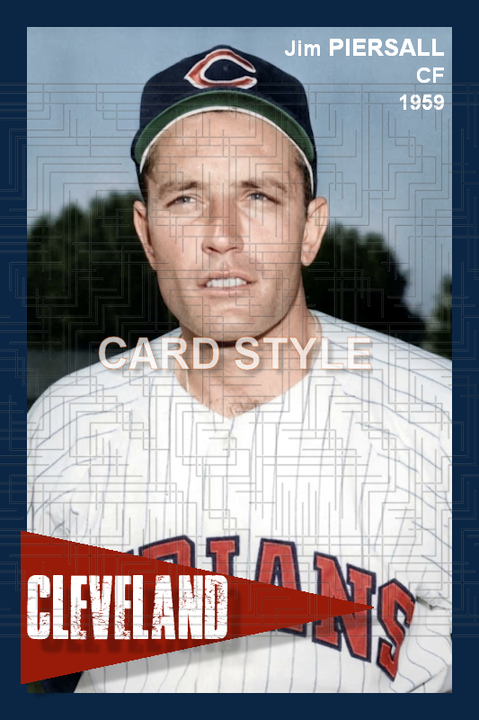 Jim Piersall - 1959 Cleveland Indians - choose a size & style