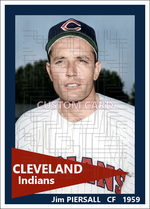 Jim Piersall - 1959 Cleveland Indians - choose a size & style
