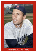 Jim Piersall - 1962 Washington Senators - choose a size & style
